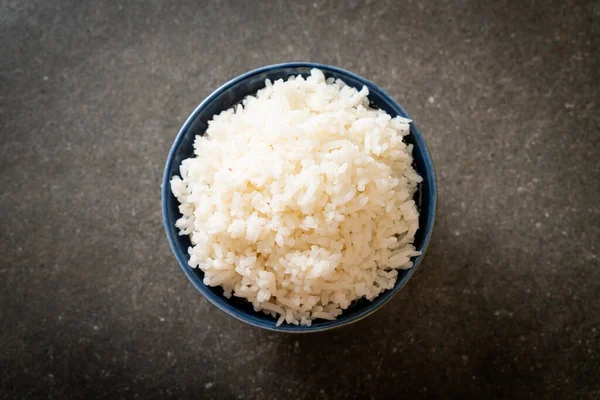 Cooked Thai Jasmine White Rice Bowl — Stock Photo, Image