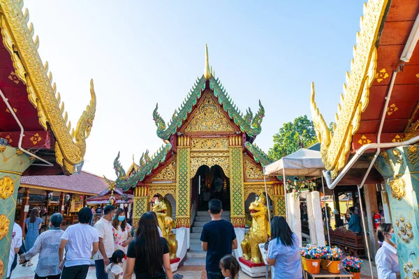 Chiang Mai Thailand Dec 2020 View Wat Phra Doi Kham — Stock Photo, Image