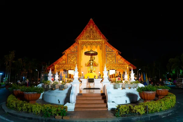 Чайангмай Таиланд Декабря 2020 Года Ват Пхра Сингх Варамахавихан Храм — стоковое фото