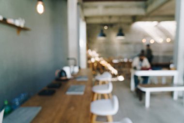 Arka plan için soyut bulanık kahve dükkanı ve restoran