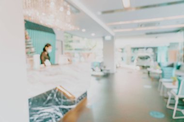 Özgeçmiş için soyut bulanık otel lobisi