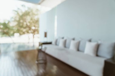 Özet olarak, arka plan için soyut bulanık ve odaksız otel lobisi