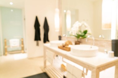 Soyut bulanık lüks banyo otel tesisinde arka plan için