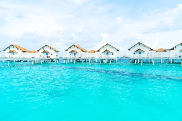Piękny Tropikalny Kurort Malediwy Hotel Wyspa Plaży Morza Zwiększyć Styl — Zdjęcie stockowe