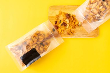 Grains cornflakes (Cashew nut, Almond, Pumpkin seeds and Sunflower seed) - healthy multigrain food clipart