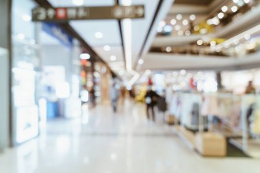 Soyut bulanık lüks alışveriş merkezi ve arka plan için perakende mağazası