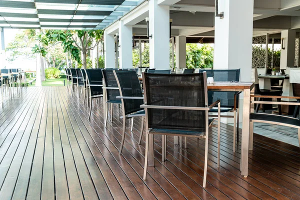Tisch Und Stuhl Café Restaurant Leer — Stockfoto