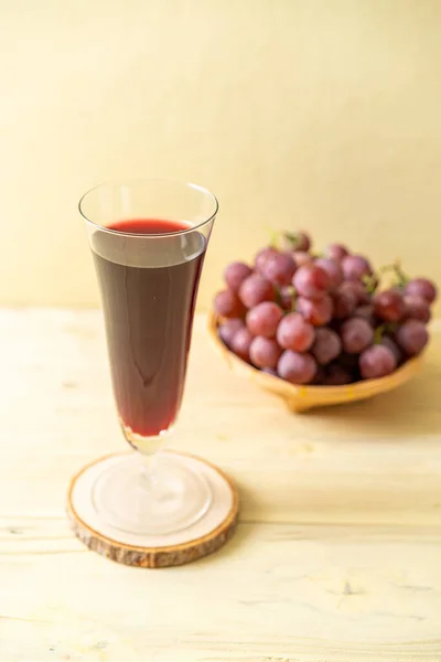 Fresh Grape Juice Wood Background — Stock Photo, Image