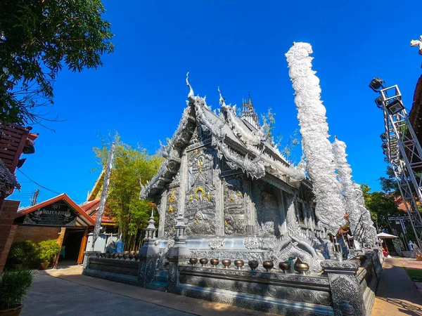 Bela Arquitetura Wat Sri Suphan Templo Prata Chiang Mai Tailândia — Fotografia de Stock