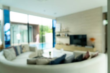 Arkaplan için soyut bulanık oturma odası