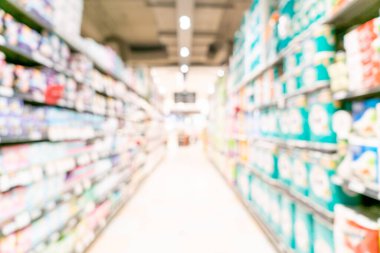 Arkaplan için soyut bulanık ve odaklanmış süpermarket