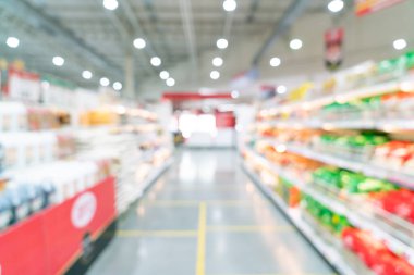 Arkaplan için soyut bulanık ve odaklanmış süpermarket
