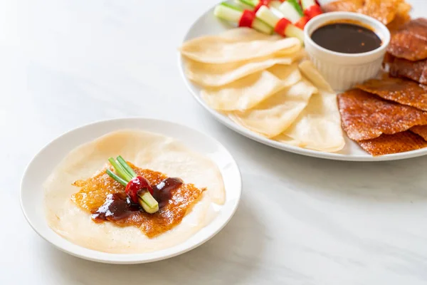 Pato Pequim Estilo Comida Chinesa — Fotografia de Stock