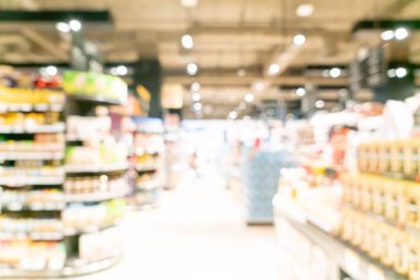 Arkaplan için soyut bulanık ve odaklanmış süpermarket