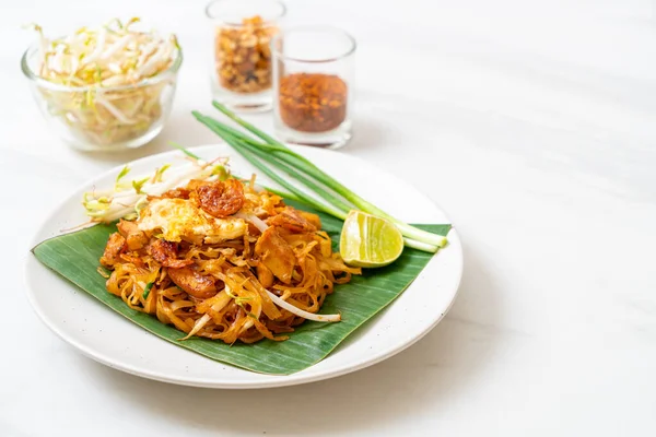 Pad Thai Жареная Рисовая Лапша — стоковое фото