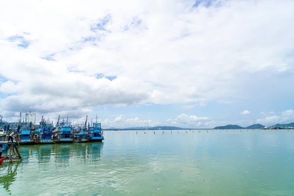 Bucht Mit Blauem Himmel Songkla Thailand — Stockfoto