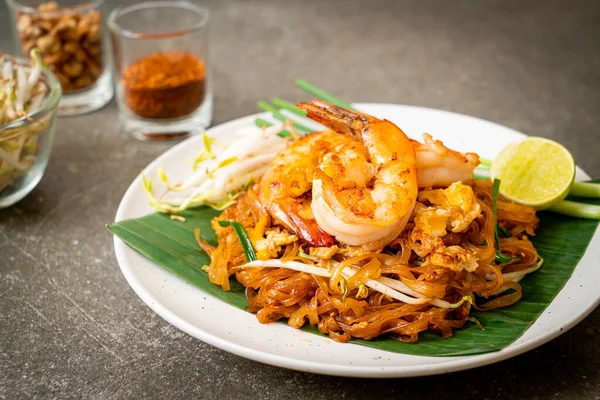 Pad Thai Tagliatelle Riso Fritto Con — Foto Stock