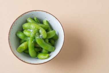 Japon mutfağı Edamame fasulye kasesi - Japon yemek tarzı