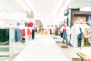 Alış veriş merkezinde arka plan için soyut bulanık dükkan ve perakende mağazası