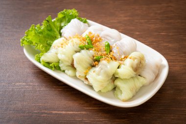 ( Kow Griep Pag Mor) Domuz buğulama pirinç paketleri ya da pilav kabuklu börekler