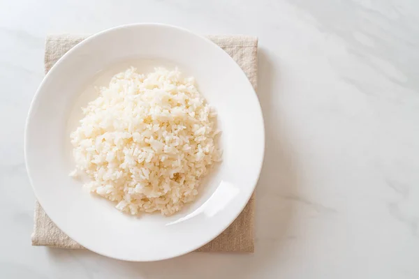 Arroz Blanco Jazmín Tailandés Cocido Plato — Foto de Stock