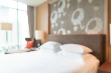 Özgeçmiş için soyut bulanık otel odası