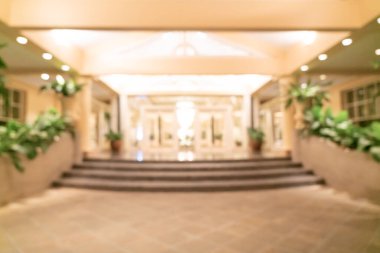 Soyut bulanıklık ve arka plan için lüks otel lobisi