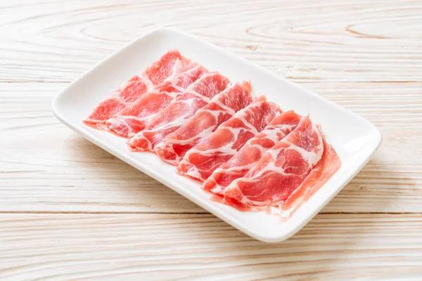 Vers Gesneden Varkensvlees Rauw — Stockfoto