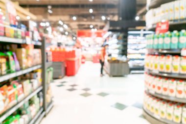 Arkaplan için soyut bulanık ve odaklanmış süpermarket