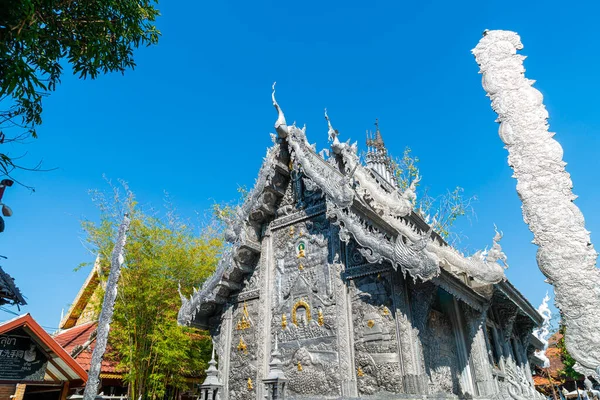 Krásná Architektura Silver Temple Nebo Wat Sri Suphan Chiang Mai — Stock fotografie