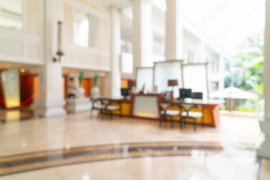 Soyut bulanık lüks otel lobisi ve arka plan için dinlenme odası