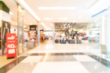 Alış veriş merkezinde arka plan için soyut bulanık dükkan ve perakende mağazası