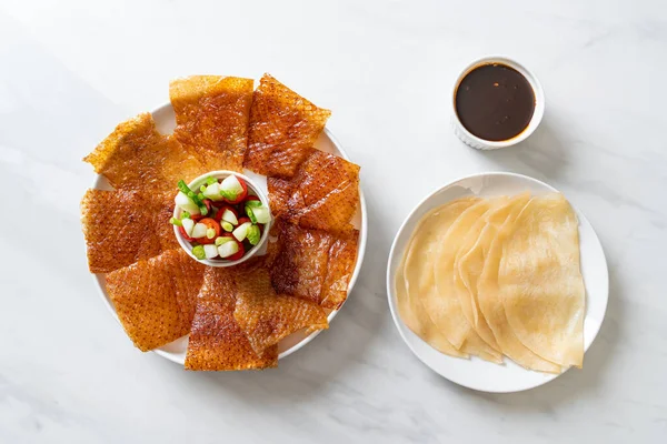 Pato Pequim Estilo Comida Chinesa — Fotografia de Stock