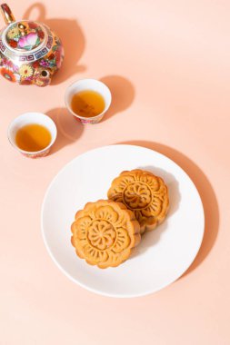 Sonbahar ortası festivali için Çin ay pastası