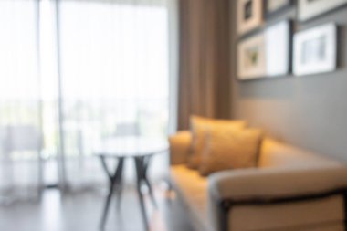 soyut bulanıklık ve odaklanmış oturma odası arka plan için iç mekan