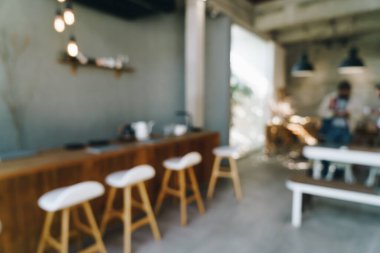Arka plan için soyut bulanık kahve dükkanı ve restoran