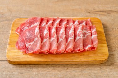 taze doğranmış domuz eti.