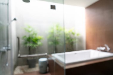 Soyut bulanıklık, arka plan için lüks otel banyosu.