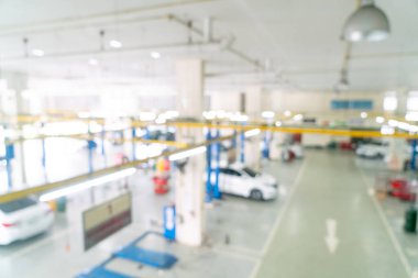 Özgeçmiş için soyut bulanık garaj araba servisi