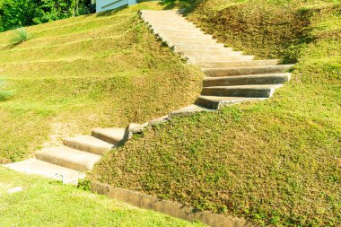 Çim tepesine merdiven.