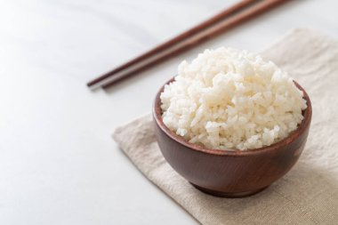 Tayland yaseminli beyaz pirinç kasesi.