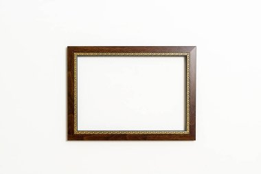boş resim çerçevesi beyaz duvar arkaplanında kopyalama alanı ile