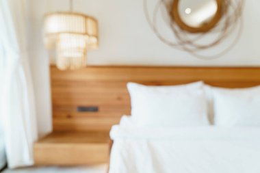 Soyut bulanık otel odası arka plan için iç mekan