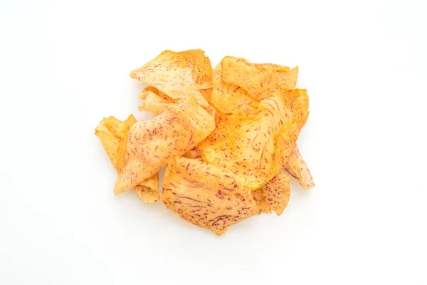 Taro Chips Isolated White Background — Stock Photo, Image