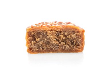 Çin ay çöreği tatlı fasulye aromalı beyaz arka planda izole