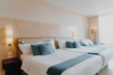 soyut bulanıklık ve odaklanmış yatak odası arka plan için iç mekan