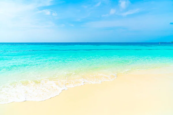 Vacío Hermosa Playa Tropical Mar Cielo Azul Para Fondo —  Fotos de Stock