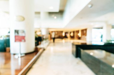 Soyut bulanıklık ve arka plan için lüks otel lobisi alanı