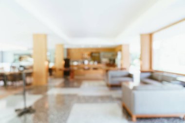 Özet olarak, arka plan için soyut bulanık ve odaksız otel lobisi
