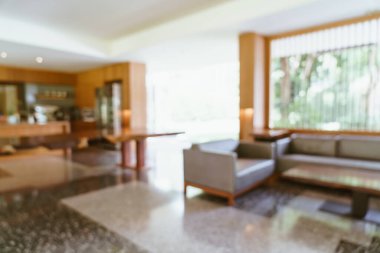 Özet olarak, arka plan için soyut bulanık ve odaksız otel lobisi